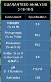 Fertilizer, Liquid 100% ortho  3-18-18-1S