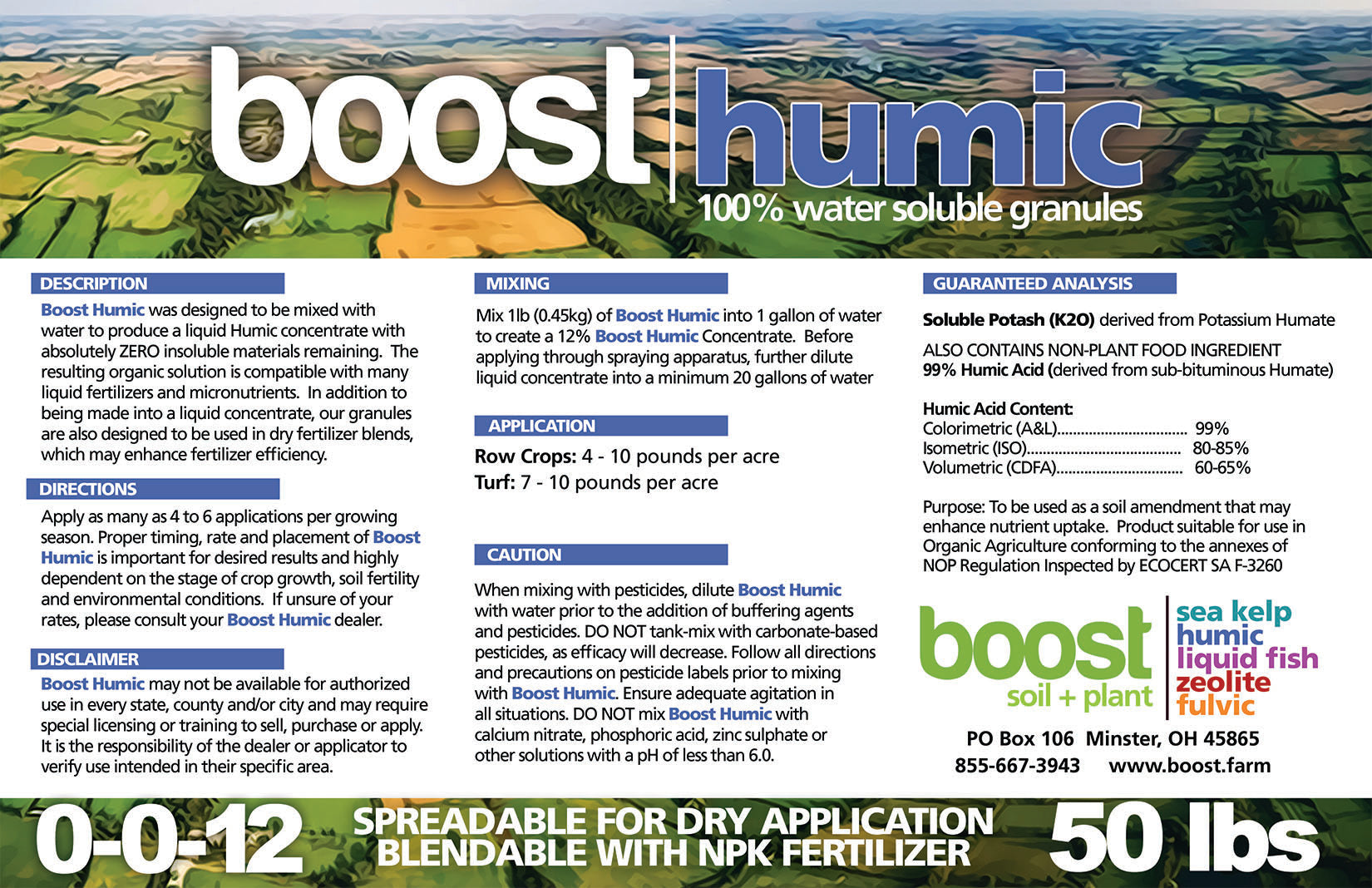 Boost Humic Granules – Sustain Seed + Soil